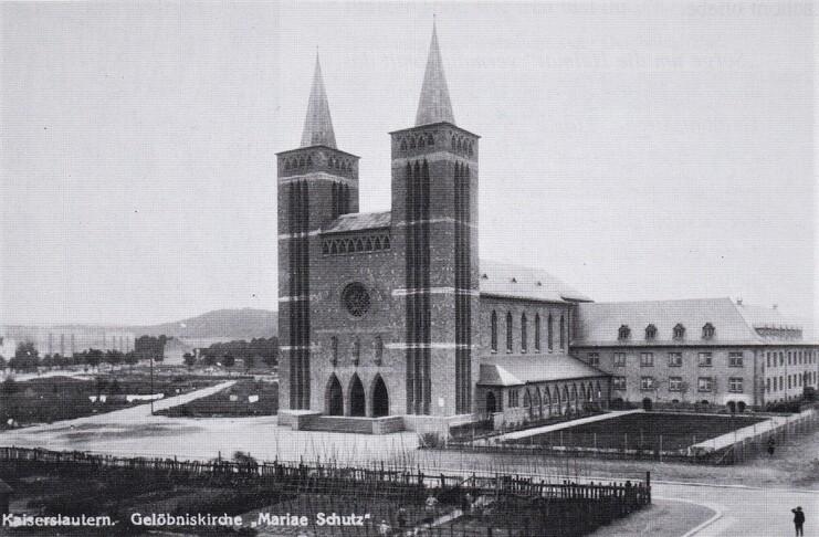 alte Ansicht Maria Schutz Kaiserslautern Maria Schutz mit Spitztürmen